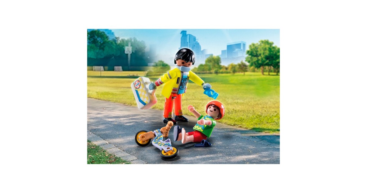 PLAYMOBIL 71245 City Life - Sanitäter mit Patient, Konstruktionsspielzeug