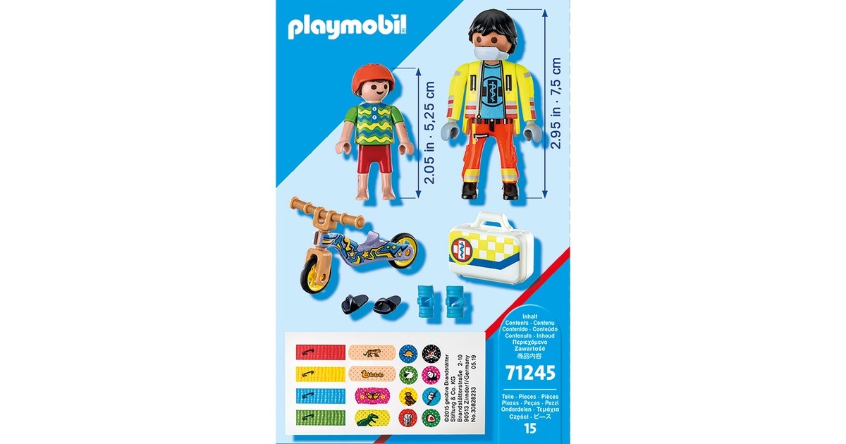 PLAYMOBIL 71245 City Life - Sanitäter mit Patient, Konstruktionsspielzeug