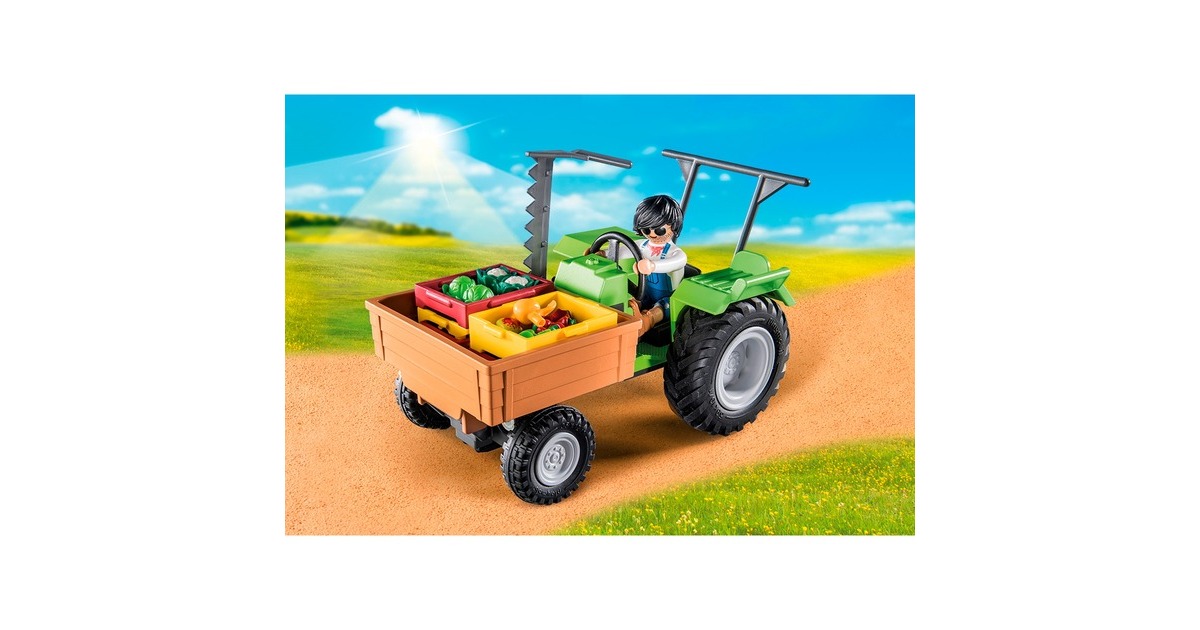 PLAYMOBIL 71249 Traktor mit Hänger, Konstruktionsspielzeug