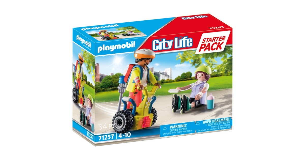 PLAYMOBIL 71257 City Life Starter Pack Rettung mit Balance-Racer, Konstruktionsspielzeug