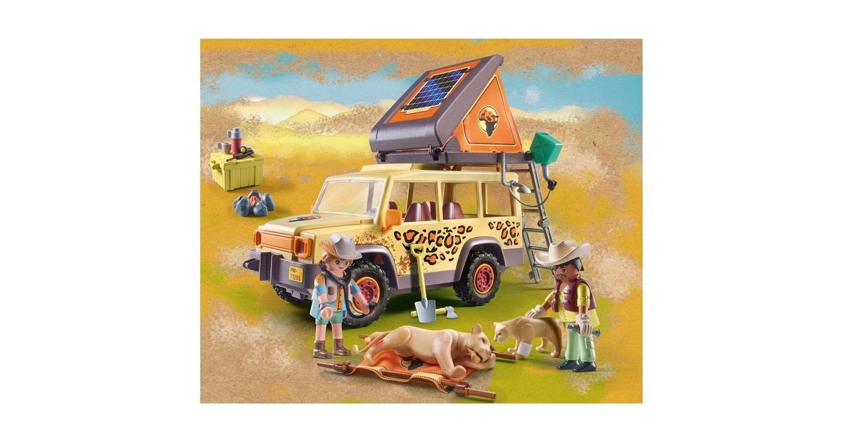PLAYMOBIL 71293 Wiltopia Mit dem Geländewagen bei den Löwen, Konstruktionsspielzeug