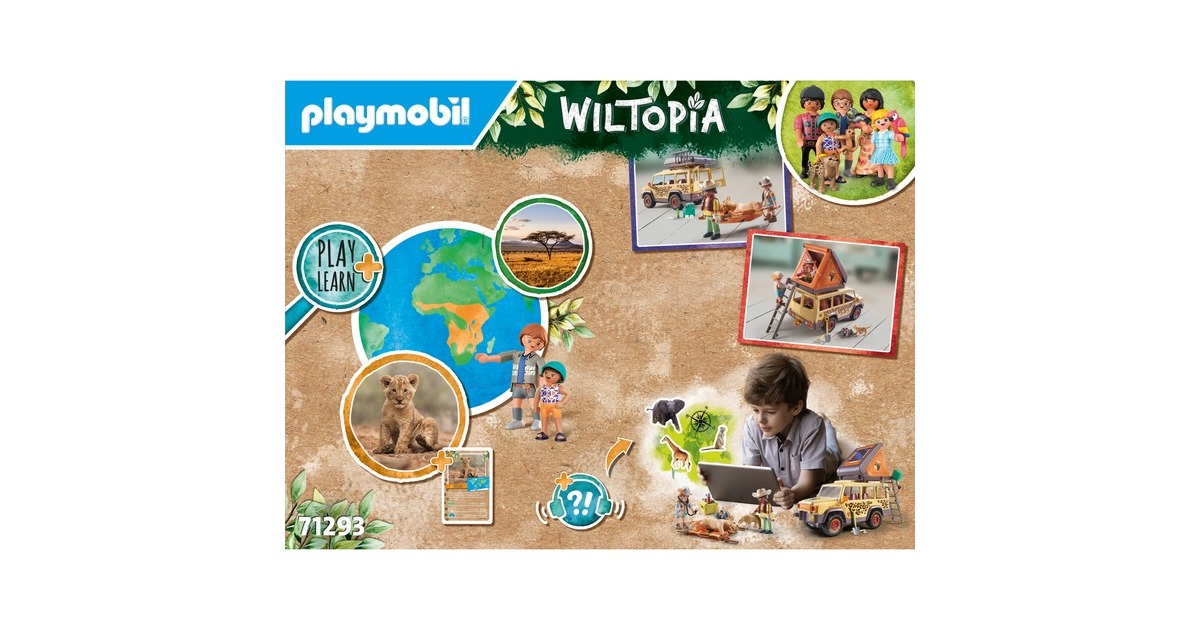 PLAYMOBIL 71293 Wiltopia Mit dem Geländewagen bei den Löwen, Konstruktionsspielzeug