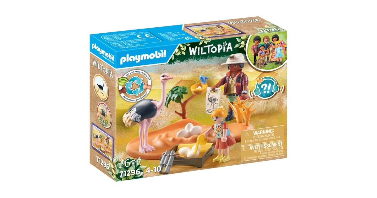 PLAYMOBIL 71296 Wiltopia Zu Gast bei Papa Strauß, Konstruktionsspielzeug
