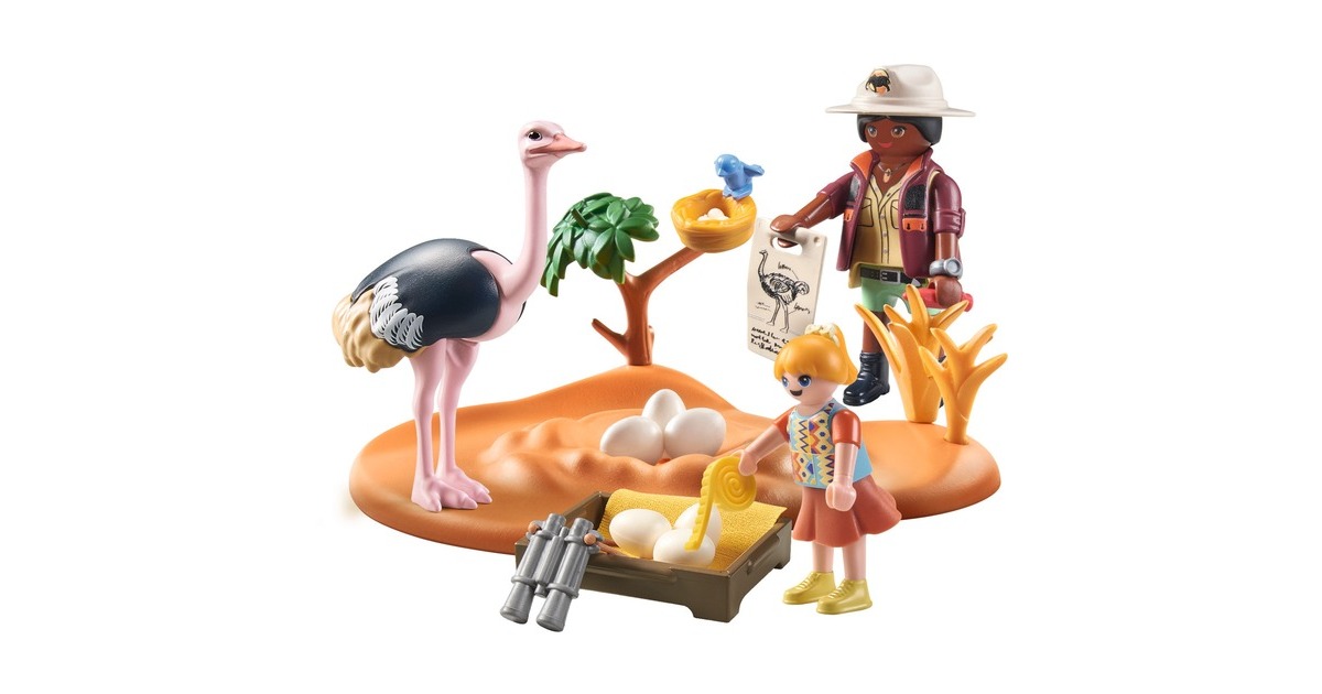 PLAYMOBIL 71296 Wiltopia Zu Gast bei Papa Strauß, Konstruktionsspielzeug