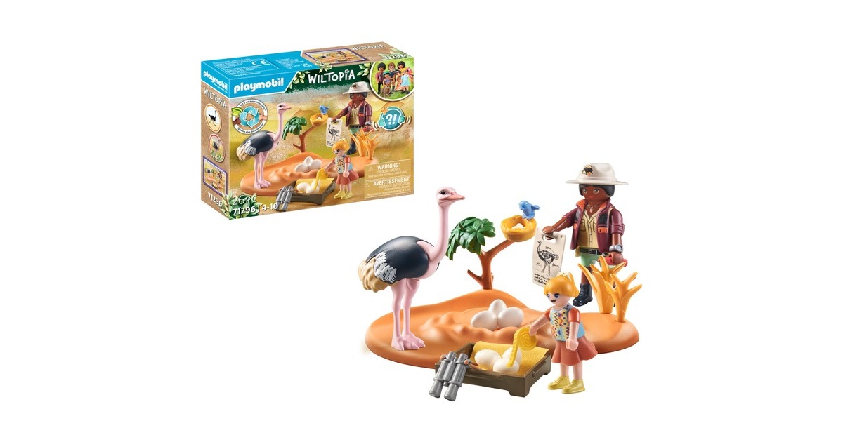 PLAYMOBIL 71296 Wiltopia Zu Gast bei Papa Strauß, Konstruktionsspielzeug