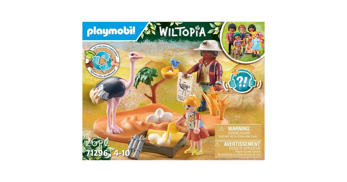 PLAYMOBIL 71296 Wiltopia Zu Gast bei Papa Strauß, Konstruktionsspielzeug