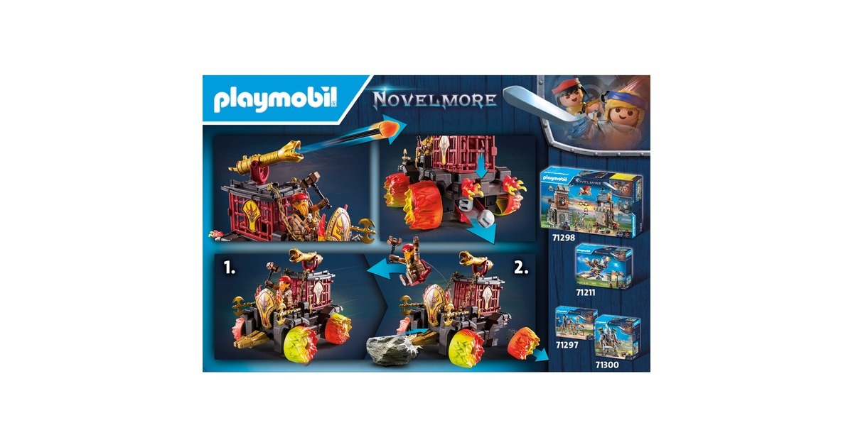 PLAYMOBIL 71299 Novelmore Burnham Raiders - Feuerkampfwagen, Konstruktionsspielzeug