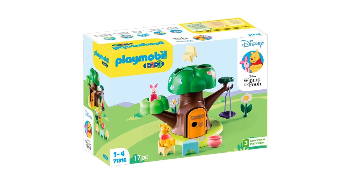 PLAYMOBIL 71316 1.2.3 & Disney: Winnies & Ferkels Baumhaus, Konstruktionsspielzeug