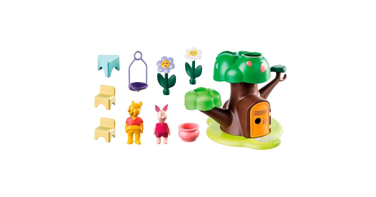 PLAYMOBIL 71316 1.2.3 & Disney: Winnies & Ferkels Baumhaus, Konstruktionsspielzeug
