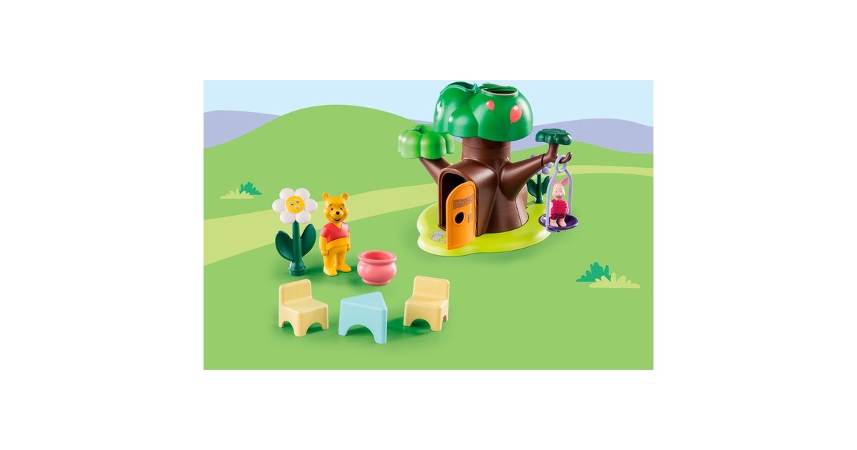 PLAYMOBIL 71316 1.2.3 & Disney: Winnies & Ferkels Baumhaus, Konstruktionsspielzeug
