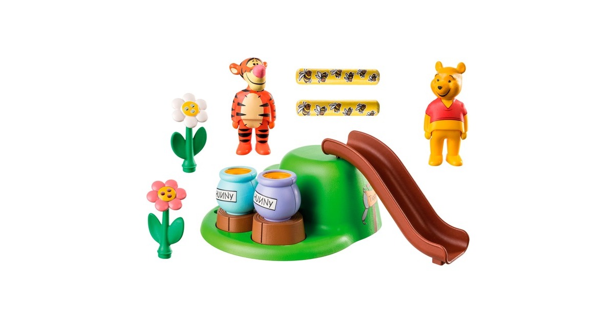 PLAYMOBIL 71317 1.2.3 & Disney: Winnies & Tiggers Bienengarten, Konstruktionsspielzeug