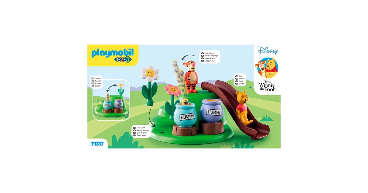 PLAYMOBIL 71317 1.2.3 & Disney: Winnies & Tiggers Bienengarten, Konstruktionsspielzeug