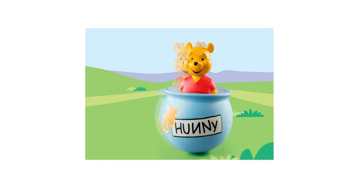 PLAYMOBIL 71318 1.2.3 & Disney: Winnies Stehauf-Honigtopf, Konstruktionsspielzeug