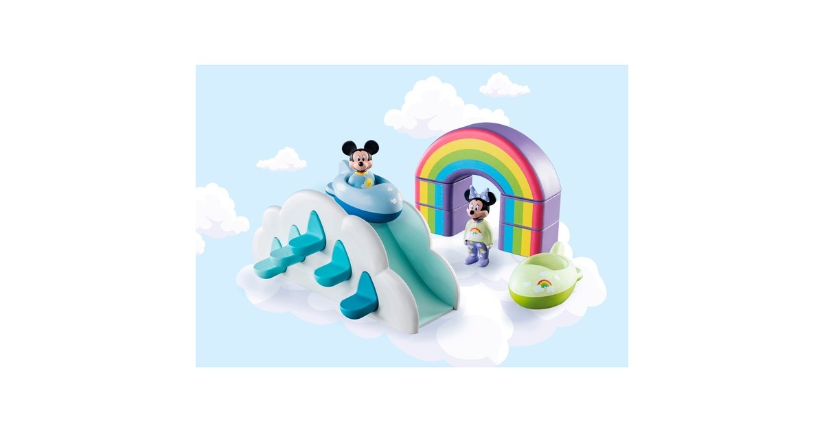 PLAYMOBIL 71319 1.2.3 & Disney: Mickys & Minnies Wolkenhaus, Konstruktionsspielzeug