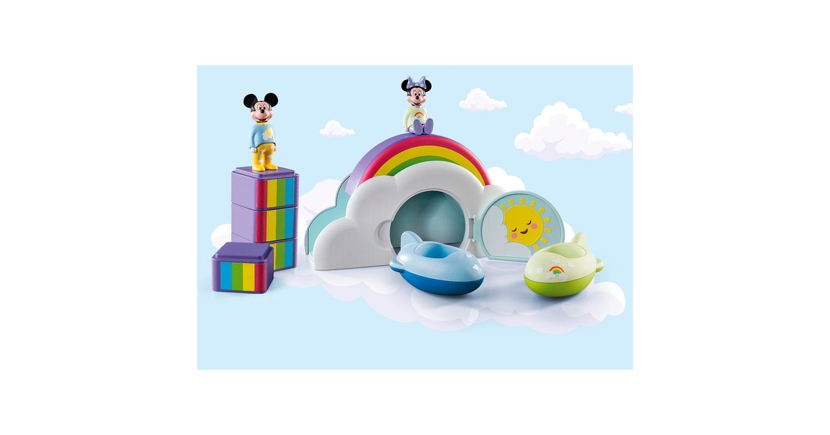 PLAYMOBIL 71319 1.2.3 & Disney: Mickys & Minnies Wolkenhaus, Konstruktionsspielzeug