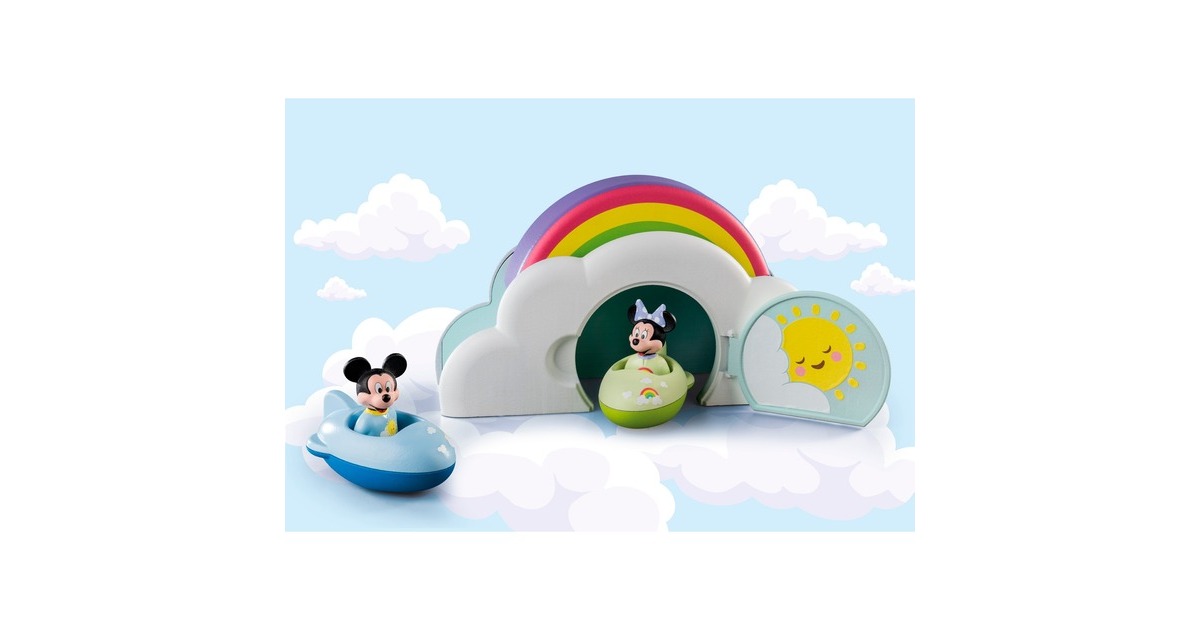 PLAYMOBIL 71319 1.2.3 & Disney: Mickys & Minnies Wolkenhaus, Konstruktionsspielzeug