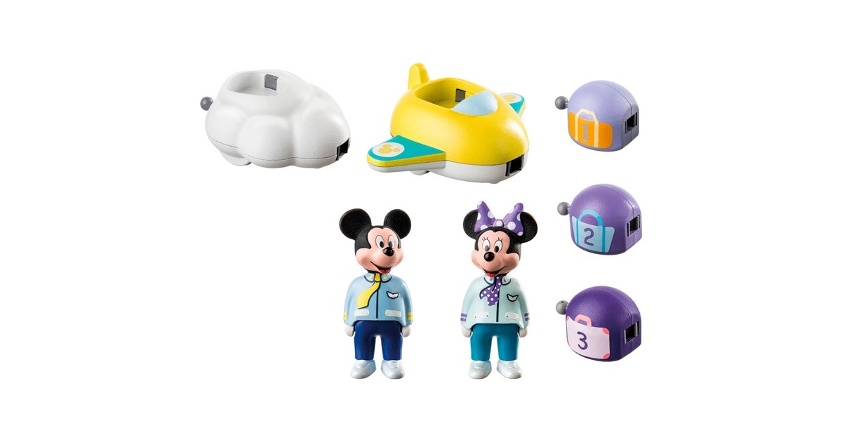 PLAYMOBIL 71320 1.2.3 & Disney: Mickys & Minnies Wolkenzug, Konstruktionsspielzeug