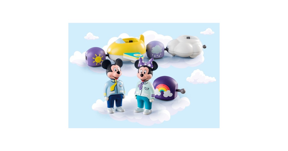 PLAYMOBIL 71320 1.2.3 & Disney: Mickys & Minnies Wolkenzug, Konstruktionsspielzeug
