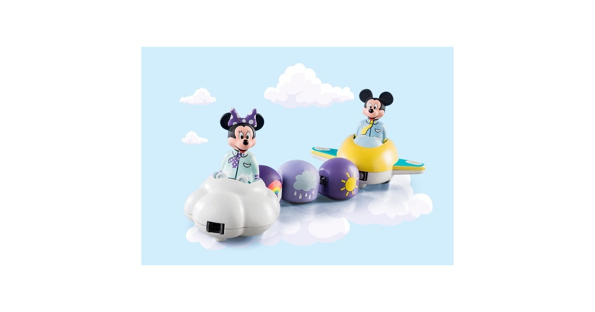 PLAYMOBIL 71320 1.2.3 & Disney: Mickys & Minnies Wolkenzug, Konstruktionsspielzeug