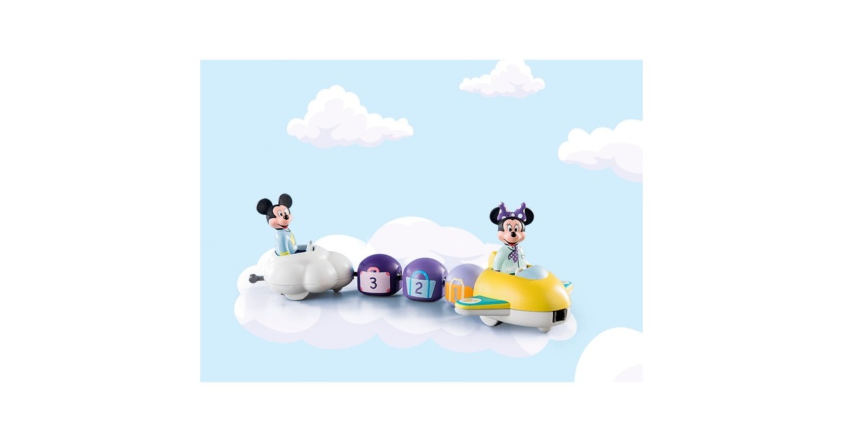 PLAYMOBIL 71320 1.2.3 & Disney: Mickys & Minnies Wolkenzug, Konstruktionsspielzeug