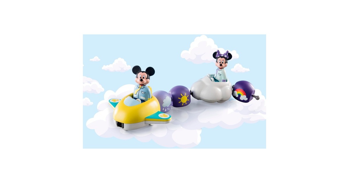 PLAYMOBIL 71320 1.2.3 & Disney: Mickys & Minnies Wolkenzug, Konstruktionsspielzeug