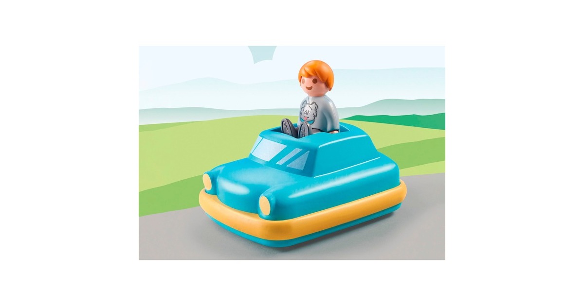 PLAYMOBIL 71323 1.2.3 Push & Go Car, Konstruktionsspielzeug