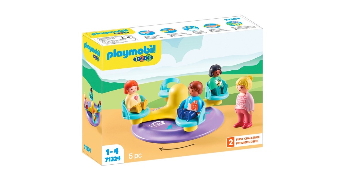 PLAYMOBIL 71324 1.2.3 Zahlenkarussell, Konstruktionsspielzeug