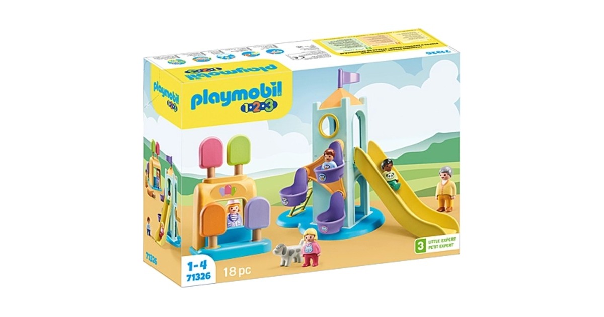 PLAYMOBIL 71326 1.2.3: Erlebnisturm mit Eisstand, Konstruktionsspielzeug