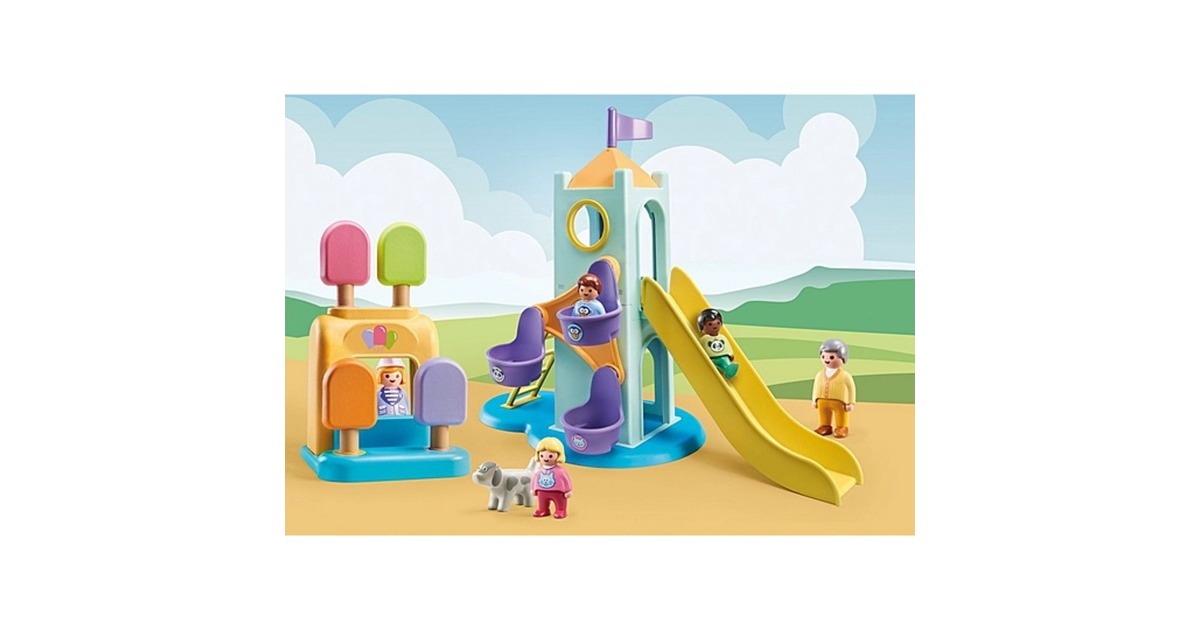 PLAYMOBIL 71326 1.2.3: Erlebnisturm mit Eisstand, Konstruktionsspielzeug
