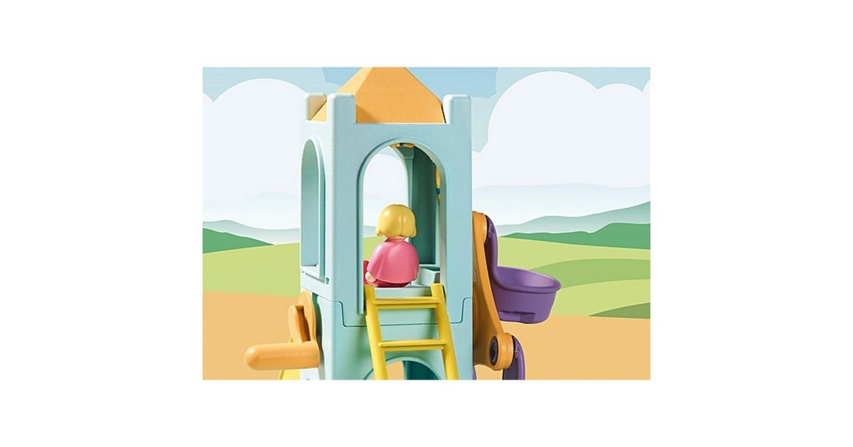 PLAYMOBIL 71326 1.2.3: Erlebnisturm mit Eisstand, Konstruktionsspielzeug