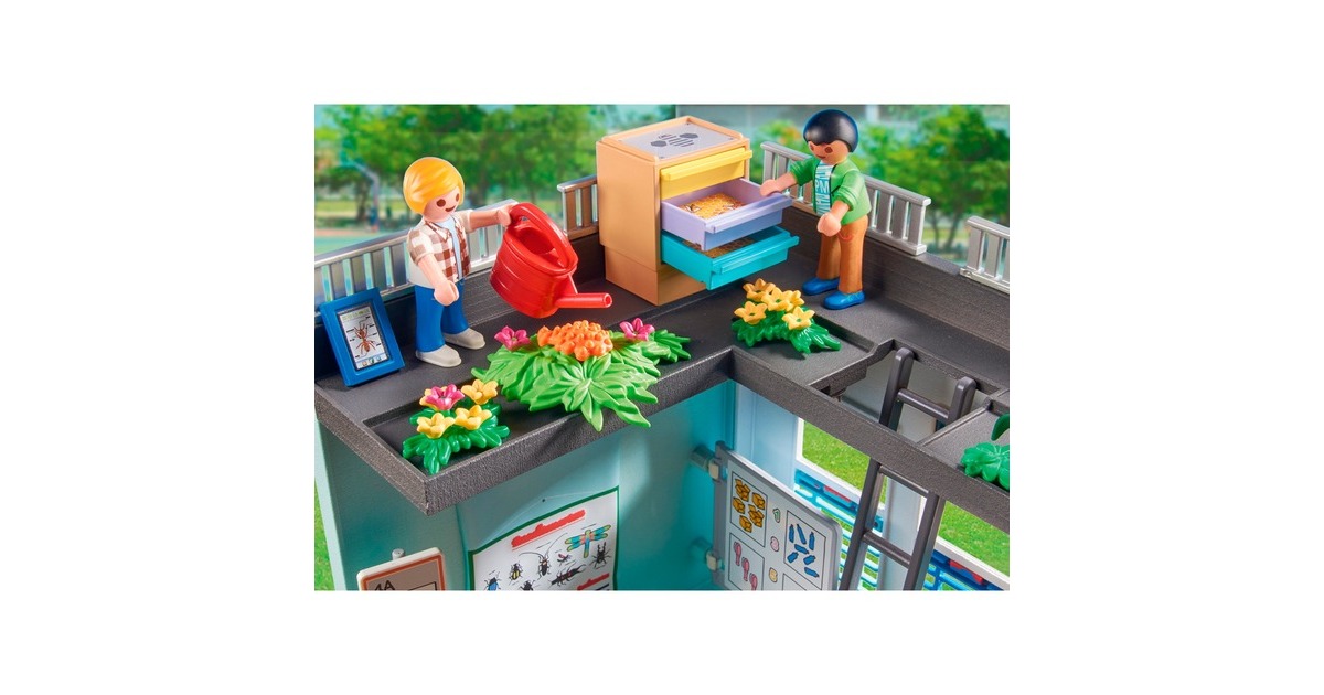 PLAYMOBIL 71327 City Life Große Schule, Konstruktionsspielzeug
