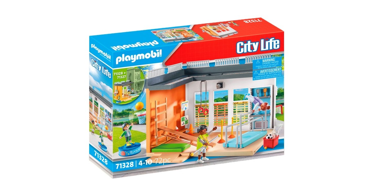PLAYMOBIL 71328 City Life Anbau Turnhalle, Konstruktionsspielzeug