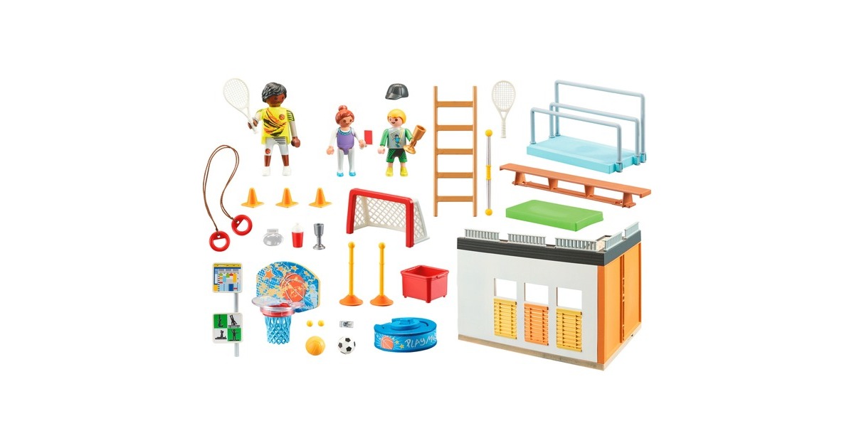 PLAYMOBIL 71328 City Life Anbau Turnhalle, Konstruktionsspielzeug