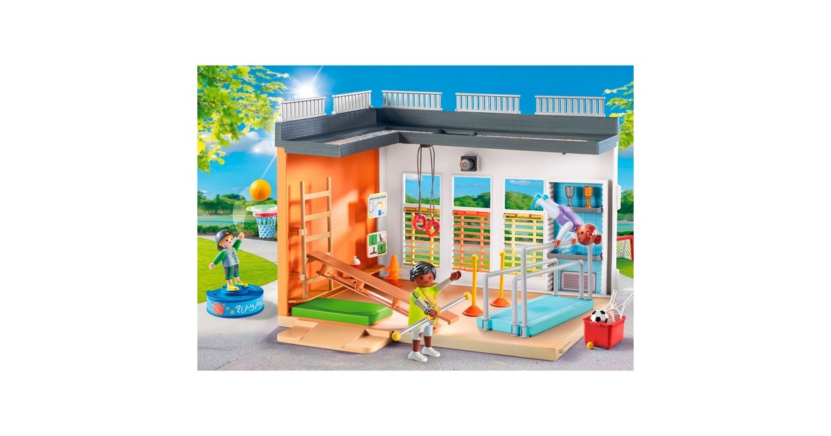 PLAYMOBIL 71328 City Life Anbau Turnhalle, Konstruktionsspielzeug