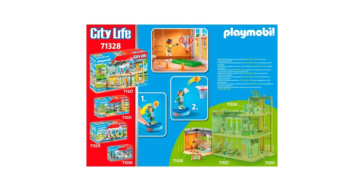 PLAYMOBIL 71328 City Life Anbau Turnhalle, Konstruktionsspielzeug