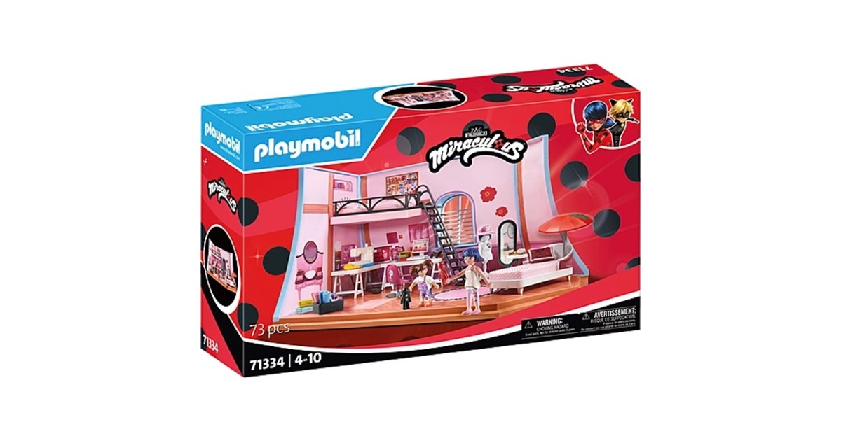 PLAYMOBIL 71334 Miraculous: Marinettes Loft, Konstruktionsspielzeug