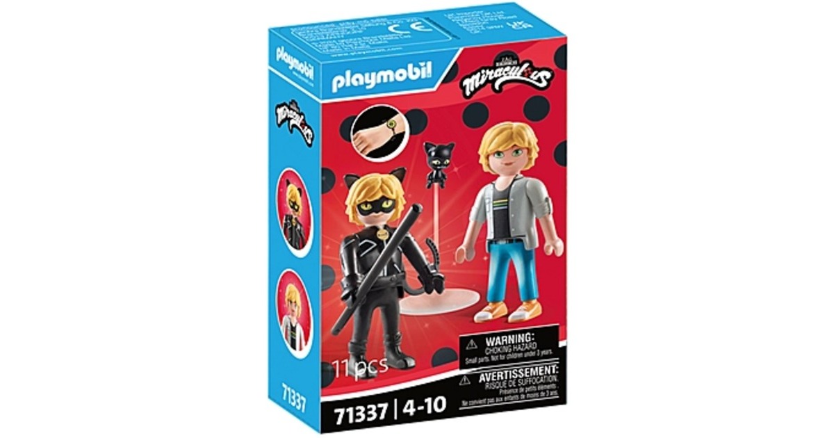 PLAYMOBIL 71337 Miraculous: Adrien & Cat Noir, Konstruktionsspielzeug