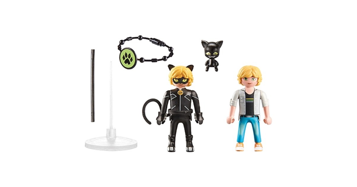 PLAYMOBIL 71337 Miraculous: Adrien & Cat Noir, Konstruktionsspielzeug