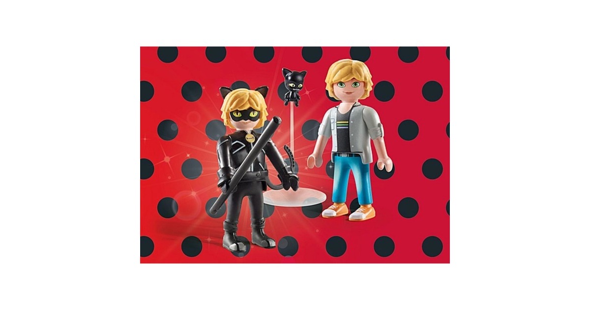 PLAYMOBIL 71337 Miraculous: Adrien & Cat Noir, Konstruktionsspielzeug