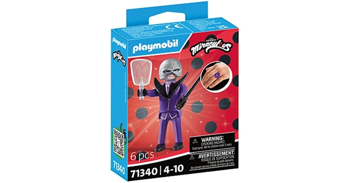 PLAYMOBIL 71340 Miraculous: Hawk Moth, Konstruktionsspielzeug