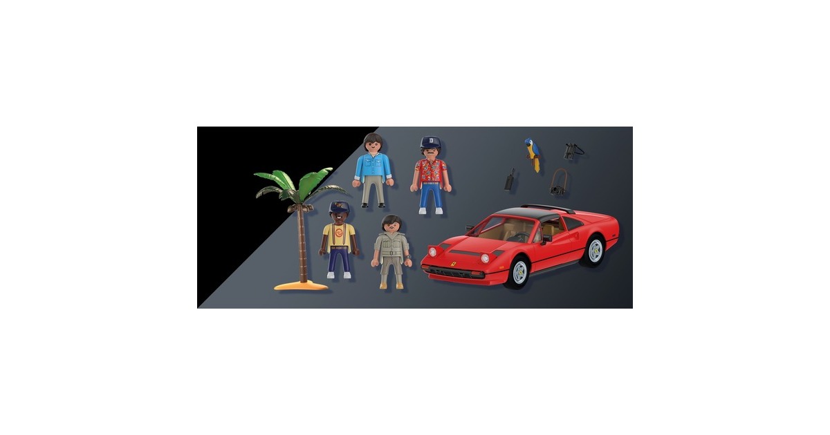 PLAYMOBIL 71343 Magnum, p.i. Ferrari 308 GTS Quattrovalve, Konstruktionsspielzeug