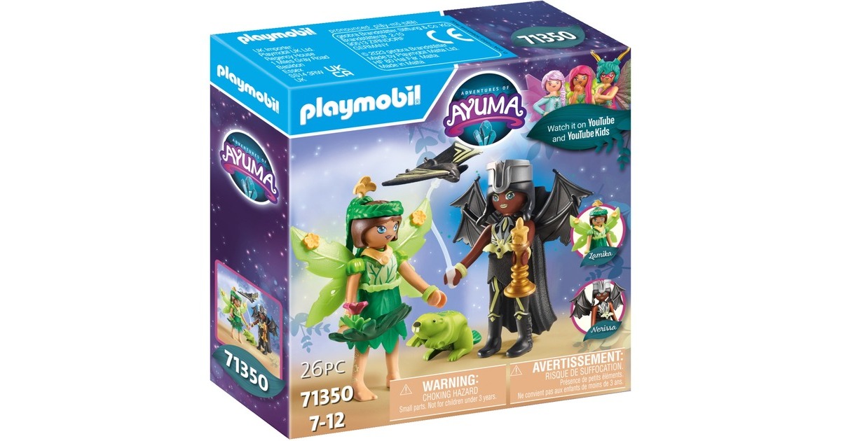 PLAYMOBIL 71350 Ayuma Forest Fairy & Bat Fairy mit Seelentieren, Konstruktionsspielzeug