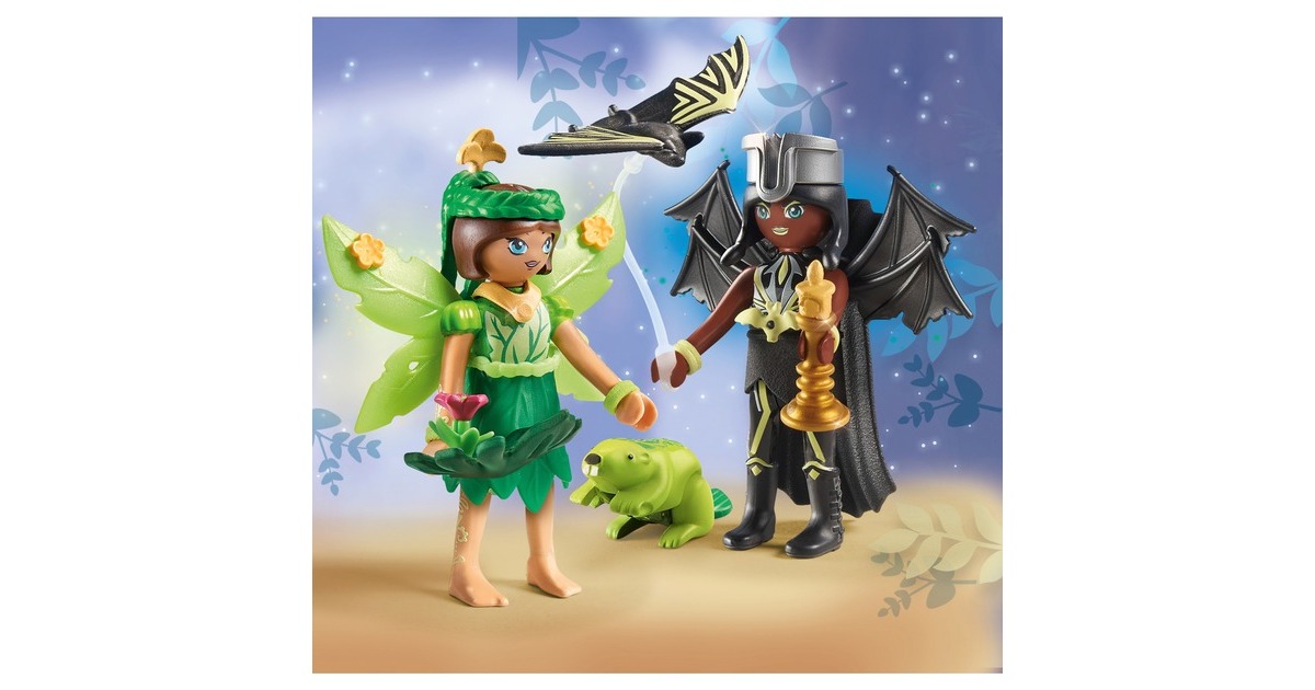 PLAYMOBIL 71350 Ayuma Forest Fairy & Bat Fairy mit Seelentieren, Konstruktionsspielzeug