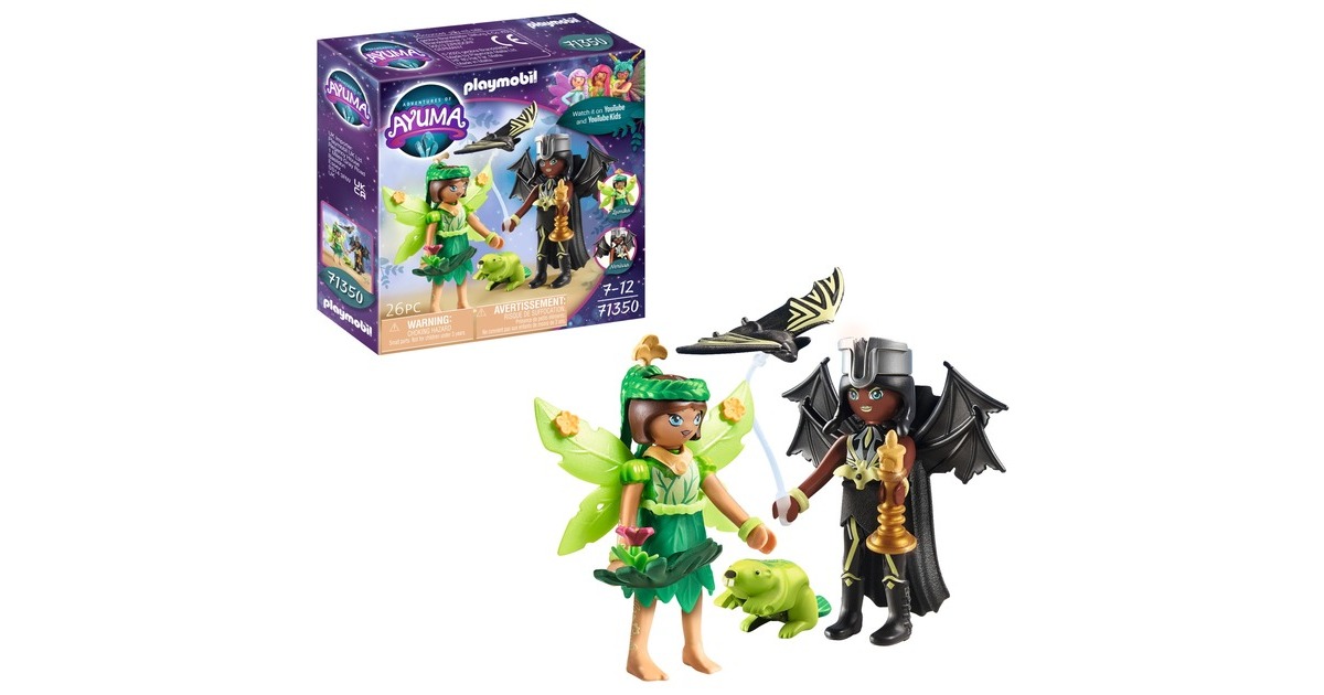 PLAYMOBIL 71350 Ayuma Forest Fairy & Bat Fairy mit Seelentieren, Konstruktionsspielzeug