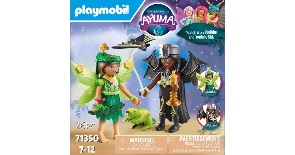 PLAYMOBIL 71350 Ayuma Forest Fairy & Bat Fairy mit Seelentieren, Konstruktionsspielzeug