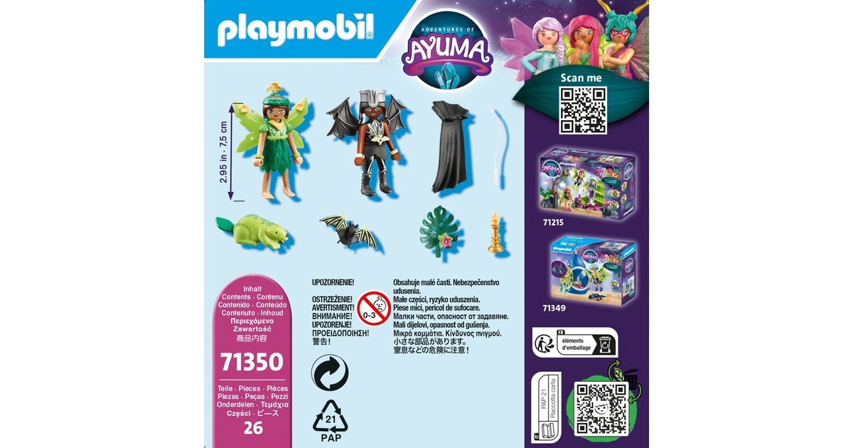 PLAYMOBIL 71350 Ayuma Forest Fairy & Bat Fairy mit Seelentieren, Konstruktionsspielzeug