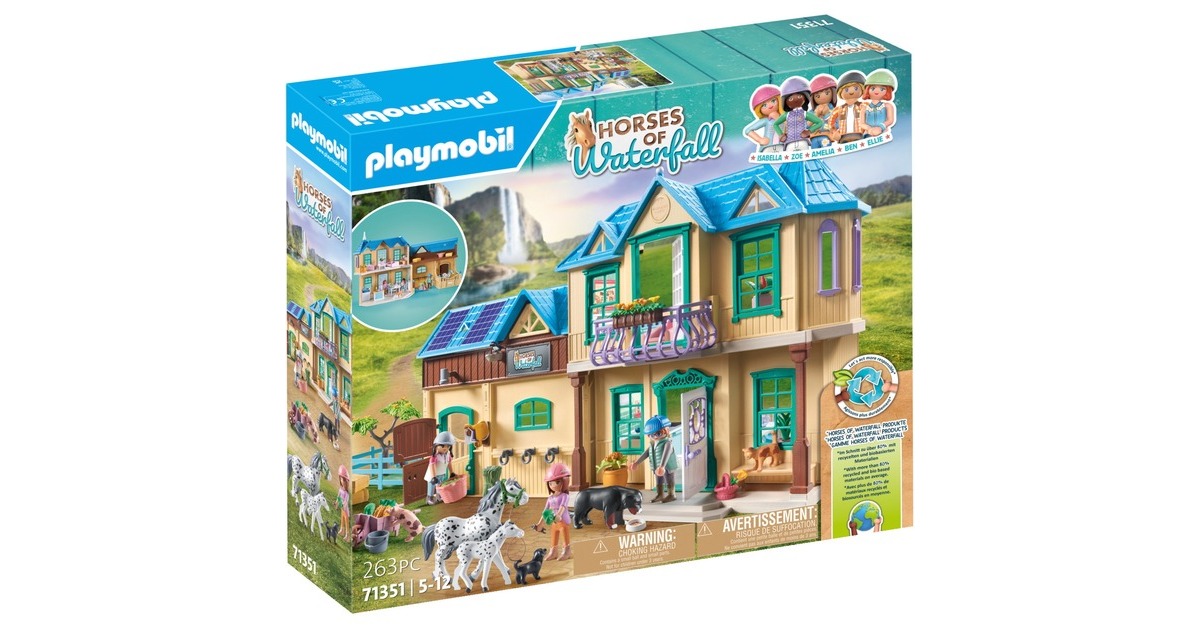 PLAYMOBIL 71351 Horses of Waterfall - Waterfall Ranch, Konstruktionsspielzeug