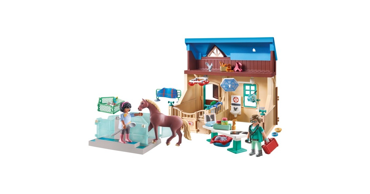 PLAYMOBIL 71352 Horses of Waterfall Reittherapie & Tierarztpraxis, Konstruktionsspielzeug