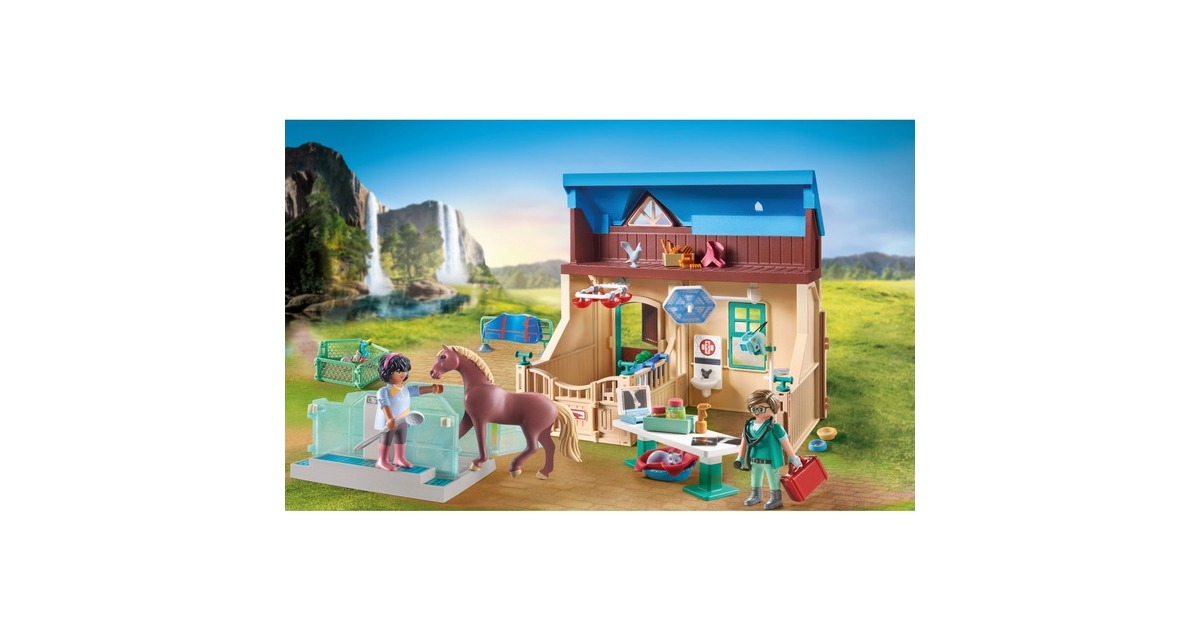 PLAYMOBIL 71352 Horses of Waterfall Reittherapie & Tierarztpraxis, Konstruktionsspielzeug