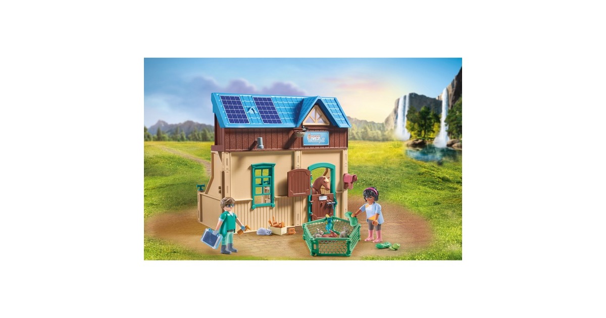 PLAYMOBIL 71352 Horses of Waterfall Reittherapie & Tierarztpraxis, Konstruktionsspielzeug